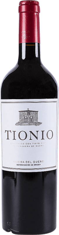 25,95 € Free Shipping | Red wine Tionio Aged D.O. Ribera del Duero Castilla y León Spain Tempranillo Bottle 75 cl