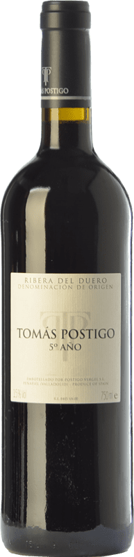 77,95 € Бесплатная доставка | Красное вино Tomás Postigo 5º Año Резерв D.O. Ribera del Duero Кастилия-Леон Испания Tempranillo, Merlot, Cabernet Sauvignon бутылка 75 cl