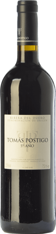 81,95 € Spedizione Gratuita | Vino Rosso Tomás Postigo Quinto 5º Año Riserva D.O. Ribera del Duero Castilla y León Spagna Tempranillo, Merlot, Cabernet Sauvignon 75 cl