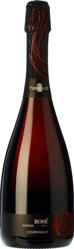 14,95 € 免费送货 | 玫瑰气泡酒 Torelló Rosé 香槟 预订 Corpinnat 加泰罗尼亚 西班牙 Grenache, Monastrell 瓶子 75 cl