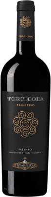 21,95 € 免费送货 | 红酒 Tormaresca Torcicoda I.G.T. Salento 坎帕尼亚 意大利 Primitivo 瓶子 75 cl