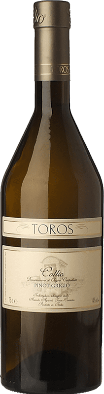 21,95 € Бесплатная доставка | Белое вино Toros Pinot Grigio D.O.C. Collio Goriziano-Collio Фриули-Венеция-Джулия Италия Pinot Grey бутылка 75 cl