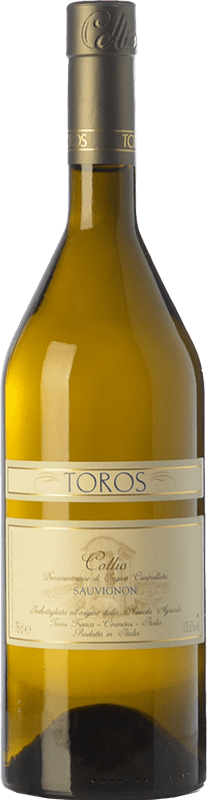 28,95 € Бесплатная доставка | Белое вино Toros D.O.C. Collio Goriziano-Collio Фриули-Венеция-Джулия Италия Sauvignon бутылка 75 cl