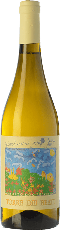12,95 € Free Shipping | White Wine Torre dei Beati Giocheremo con i Fiori D.O.C. Abruzzo Abruzzo Italy Pecorino Eco Organic Bottle 75 cl