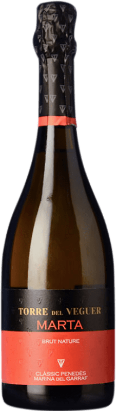 27,95 € 送料無料 | 白スパークリングワイン Torre del Veguer Marta ブルットの自然 予約 D.O. Penedès カタロニア スペイン Muscatel Small Grain ボトル 75 cl