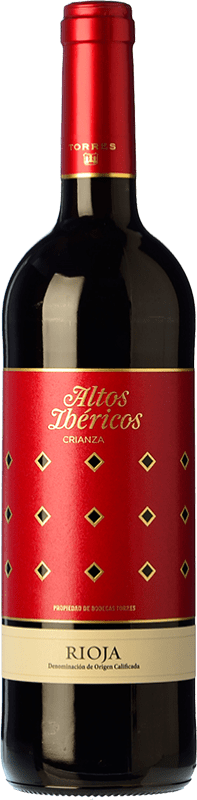 8,95 € 免费送货 | 红酒 Torres Altos Ibéricos 岁 D.O.Ca. Rioja 拉里奥哈 西班牙 Tempranillo 瓶子 75 cl