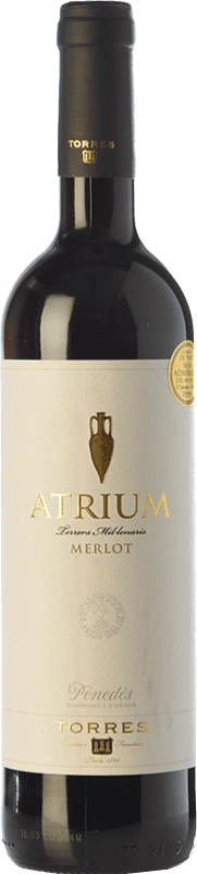 14,95 € Бесплатная доставка | Красное вино Torres Atrium Молодой D.O. Penedès Каталония Испания Merlot бутылка 75 cl