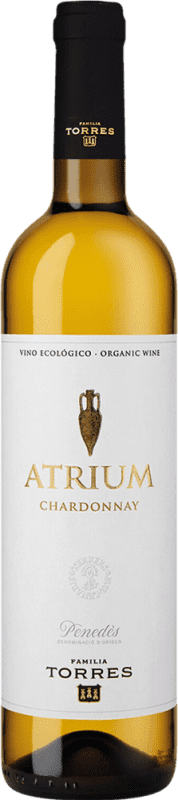 10,95 € Envío gratis | Vino Blanco Torres Atrium Chardonnay Crianza D.O. Penedès Cataluña España Chardonnay, Parellada 75 cl