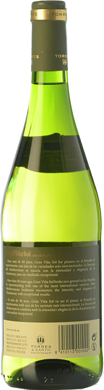 13,95 € Free Shipping | White wine Torres Gran Viña Sol Crianza D.O. Penedès Catalonia Spain Chardonnay, Parellada Bottle 75 cl