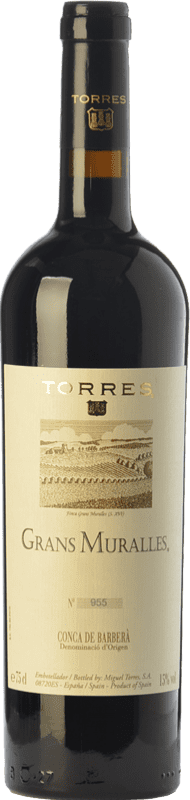 156,95 € Free Shipping | Red wine Torres Grans Muralles Aged 2010 D.O. Conca de Barberà Catalonia Spain Grenache, Monastrell, Carignan Bottle 75 cl