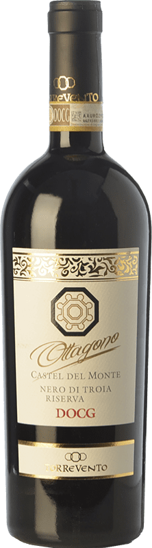 21,95 € Kostenloser Versand | Rotwein Torrevento Ottagono Reserve — Gereift D.O.C. Castel del Monte Apulien Italien Nero di Troia Flasche 75 cl