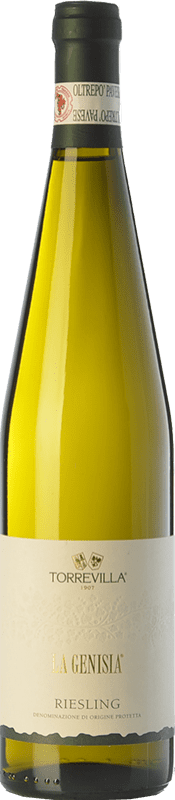 12,95 € Envío gratis | Vino blanco Torrevilla La Genisia Riesling D.O.C. Oltrepò Pavese Lombardia Italia Riesling Renano, Riesling Itálico Botella 75 cl
