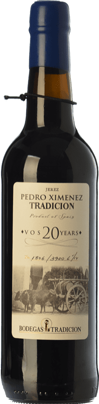 92,95 € Kostenloser Versand | Süßer Wein Tradición V.O.S. D.O. Manzanilla-Sanlúcar de Barrameda Andalusien Spanien Pedro Ximénez 20 Jahre Flasche 75 cl