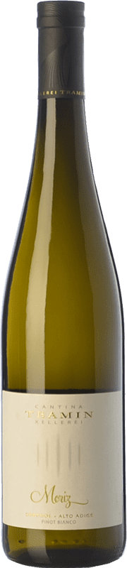 17,95 € Kostenloser Versand | Weißwein Tramin Moriz D.O.C. Alto Adige Trentino-Südtirol Italien Pinot Blanc — Weißburgunder Flasche 75 cl