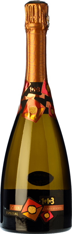19,95 € 送料無料 | 白スパークリングワイン U Més U 1 + 1 Igual a 3 Especial ブルットの自然 グランド・リザーブ D.O. Cava カタロニア スペイン Pinot Black, Xarel·lo ボトル 75 cl