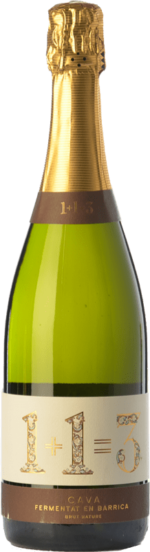 14,95 € Бесплатная доставка | Белое игристое вино U Més U 1 + 1 Igual a 3 Brut Nature — Брют Натюр Ферментировано в бочке, Резерва D.O. Cava Каталония Испания Xarel·lo — Шарелло, Chardonnay — Шардоне Бутылка 75 cl