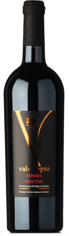 17,95 € Бесплатная доставка | Красное вино Val San Martino Резерв D.O.C. Valcalepio Ломбардии Италия Merlot, Cabernet Sauvignon бутылка 75 cl
