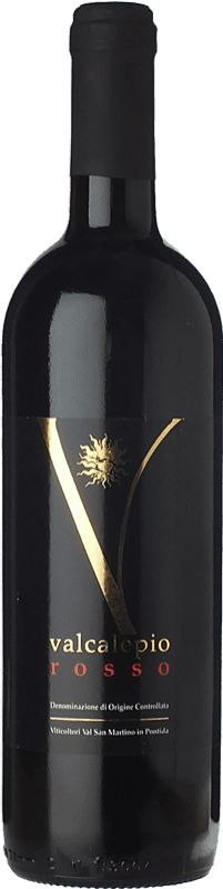 10,95 € Spedizione Gratuita | Vino rosso Val San Martino Rosso D.O.C. Valcalepio lombardia Italia Merlot, Cabernet Sauvignon Bottiglia 75 cl