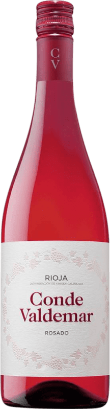 7,95 € Бесплатная доставка | Розовое вино Valdemar Conde de Valdemar Rosé Молодой D.O.Ca. Rioja Ла-Риоха Испания Tempranillo, Grenache бутылка 75 cl