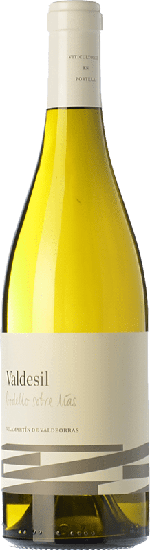 17,95 € Envío gratis | Vino blanco Valdesil sobre Lías D.O. Valdeorras Galicia España Godello Botella Magnum 1,5 L
