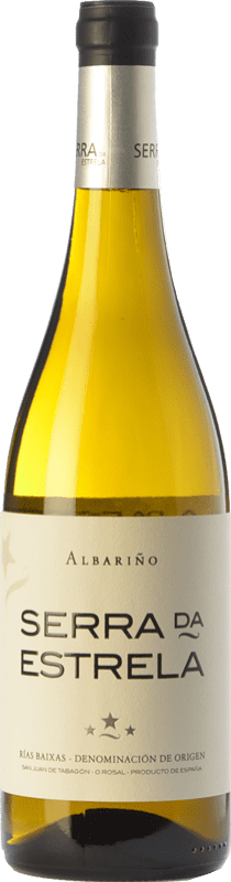 12,95 € Envío gratis | Vino Blanco Valmiñor Serra da Estrela D.O. Rías Baixas Galicia España Albariño 75 cl