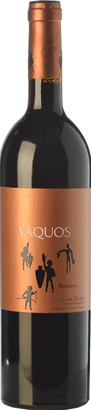 33,95 € Free Shipping | Red wine Vaquos Reserve D.O. Ribera del Duero Castilla y León Spain Tempranillo Bottle 75 cl