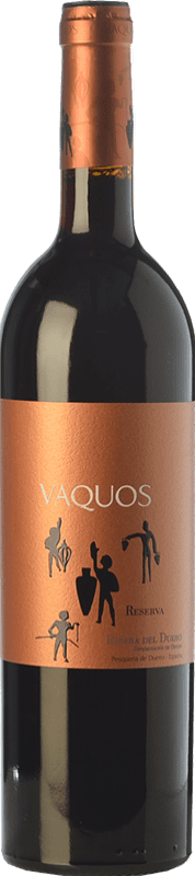 25,95 € Free Shipping | Red Wine Vaquos Reserve — Aged D.O. Ribera del Duero Castilla y León Spain Tempranillo Bottle 75 cl