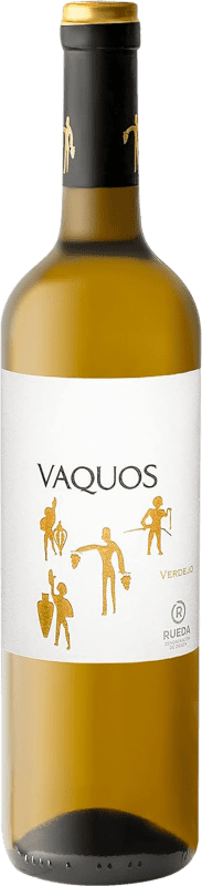 9,95 € Envío gratis | Vino Blanco Vaquos D.O. Rueda Castilla y León España Verdejo 75 cl