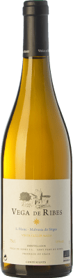 12,95 € Free Shipping | White wine Vega de Ribes Blanc Selecció Eco D.O. Penedès Catalonia Spain Sauvignon White, Malvasía de Sitges Bottle 75 cl