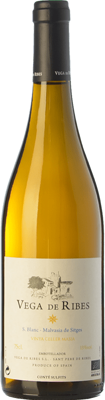 13,95 € Envoi gratuit | Vin Blanc Vega de Ribes Sélection D.O. Penedès Catalogne Espagne Malvasía — Malvoisie, Sauvignon Eco — Biologique Bouteille 75 cl