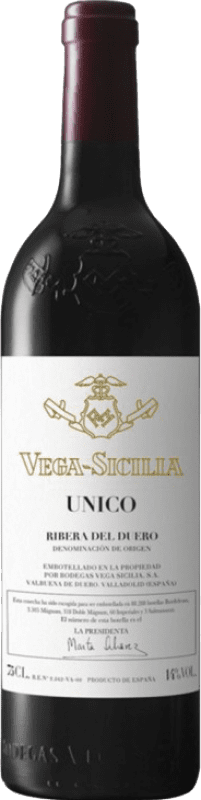 436,95 € Free Shipping | Red wine Vega Sicilia Único Grand Reserve D.O. Ribera del Duero Castilla y León Spain Tempranillo, Cabernet Sauvignon Bottle 75 cl