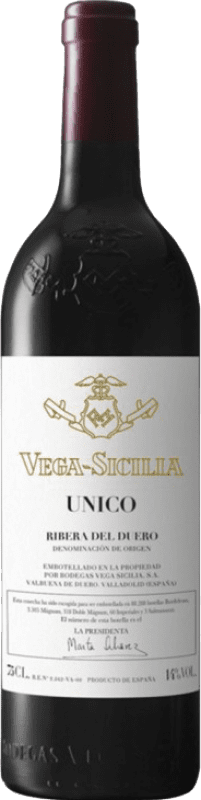 421,95 € Бесплатная доставка | Красное вино Vega Sicilia Único Гранд Резерв D.O. Ribera del Duero Кастилия-Леон Испания Tempranillo, Cabernet Sauvignon бутылка 75 cl