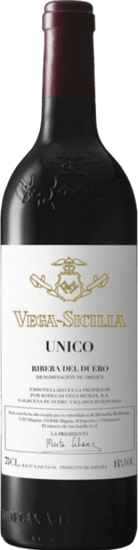 521,95 € 免费送货 | 红葡萄酒 Vega Sicilia Único D.O. Ribera del Duero 卡斯蒂利亚莱昂 西班牙 Tempranillo — 丹魄, Cabernet Sauvignon — 赤霞珠 75 cl
