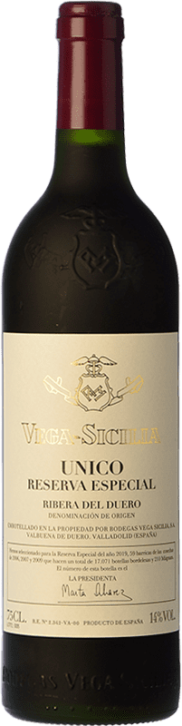 489,95 € Free Shipping | Red wine Vega Sicilia Único Edición Especial Reserve D.O. Ribera del Duero Castilla y León Spain Tempranillo, Cabernet Sauvignon Bottle 75 cl