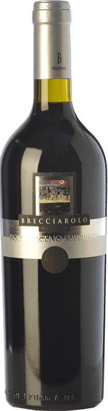 13,95 € Free Shipping | Red Wine Velenosi Brecciarolo Superior D.O.C. Rosso Piceno Marche Italy Sangiovese, Montepulciano Bottle 75 cl