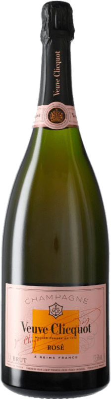 175,95 € Бесплатная доставка | Розовое игристое Veuve Clicquot Rosé брют A.O.C. Champagne шампанское Франция Pinot Black, Chardonnay, Pinot Meunier бутылка Магнум 1,5 L