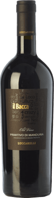 26,95 € Spedizione Gratuita | Vino Rosso Vigneti del Salento Luccarelli Il Bacca D.O.C. Primitivo di Manduria Puglia Italia Primitivo 75 cl