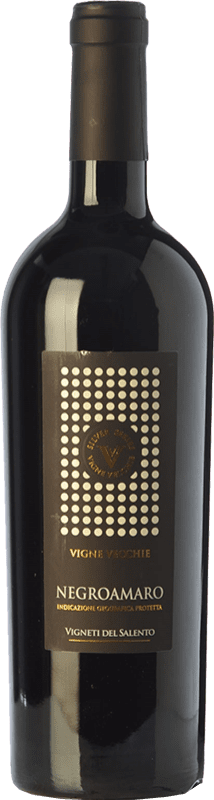 38,95 € Kostenloser Versand | Rotwein Vigneti del Salento Vigne Vecchie I.G.T. Puglia Apulien Italien Negroamaro Flasche 75 cl