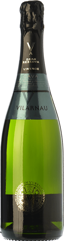 19,95 € Free Shipping | White sparkling Vilarnau Vintage Brut Nature Grand Reserve D.O. Cava Catalonia Spain Macabeo, Chardonnay, Parellada Bottle 75 cl