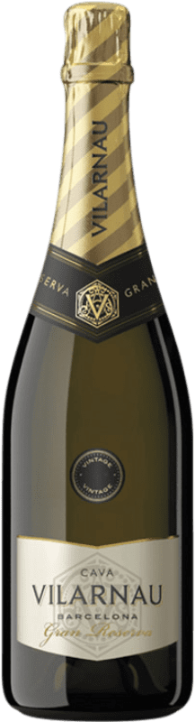 15,95 € Envio grátis | Espumante Branco Vilarnau Brut Nature — Bruto Natural Vintage Grande Reserva D.O. Cava Catalunha Espanha Macabeo, Chardonnay, Parellada 75 cl
