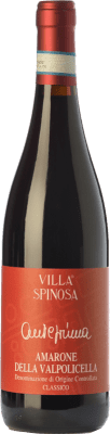 45,95 € Spedizione Gratuita | Vino rosso Villa Spinosa Anteprima D.O.C.G. Amarone della Valpolicella Veneto Italia Corvina, Corvinone Bottiglia 75 cl