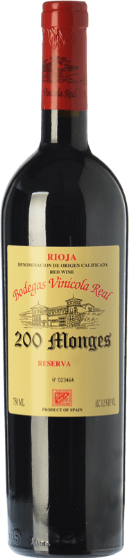 49,95 € Envío gratis | Vino tinto Vinícola Real 200 Monges Reserva D.O.Ca. Rioja La Rioja España Tempranillo, Graciano, Mazuelo Botella 75 cl