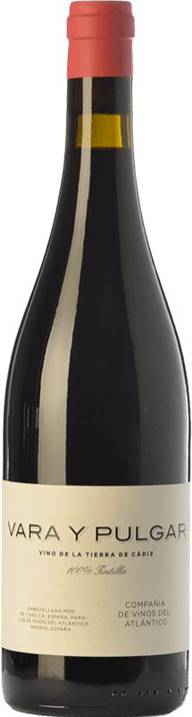 18,95 € Spedizione Gratuita | Vino rosso Vinos del Atlántico Vara y Pulgar Crianza I.G.P. Vino de la Tierra de Cádiz Andalusia Spagna Tintilla Bottiglia 75 cl