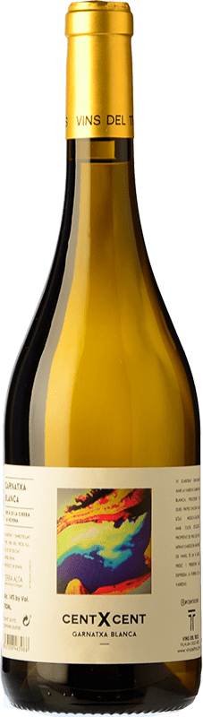 13,95 € Spedizione Gratuita | Vino bianco Vins del Tros Cent x Cent Crianza D.O. Terra Alta Catalogna Spagna Grenache Bianca Bottiglia 75 cl