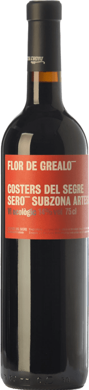 27,95 € Spedizione Gratuita | Vino Rosso Vinya L'Hereu Flor de Grealó Crianza — Invecchiato in Botte D.O. Costers del Segre Catalogna Spagna Merlot, Syrah, Cabernet Sauvignon Eco — Biologico Bottiglia 75 cl