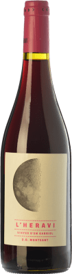 9,95 € Kostenloser Versand | Rotwein Vinyes d'en Gabriel L'Heravi Jung D.O. Montsant Katalonien Spanien Syrah, Grenache, Carignan Flasche 75 cl