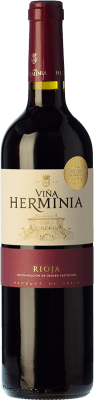 7,95 € Бесплатная доставка | Красное вино Viña Herminia старения D.O.Ca. Rioja Ла-Риоха Испания Tempranillo, Grenache бутылка 75 cl