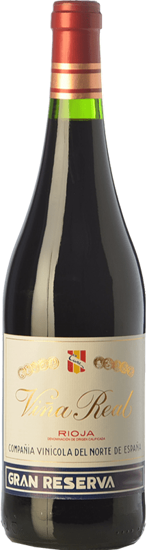 52,95 € 送料無料 | 赤ワイン Viña Real グランド・リザーブ D.O.Ca. Rioja ラ・リオハ スペイン Tempranillo, Grenache, Graciano, Mazuelo ボトル 75 cl