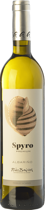 10,95 € Envio grátis | Vinho branco Viña Sobreira Spyro Premium Añada Seleccionada D.O. Rías Baixas Galiza Espanha Albariño Garrafa 75 cl