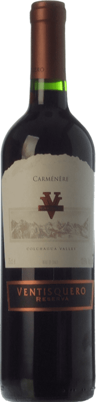 12,95 € Free Shipping | Red wine Viña Ventisquero Carmenère Reserve I.G. Valle de Colchagua Colchagua Valley Chile Syrah, Carmenère Bottle 75 cl